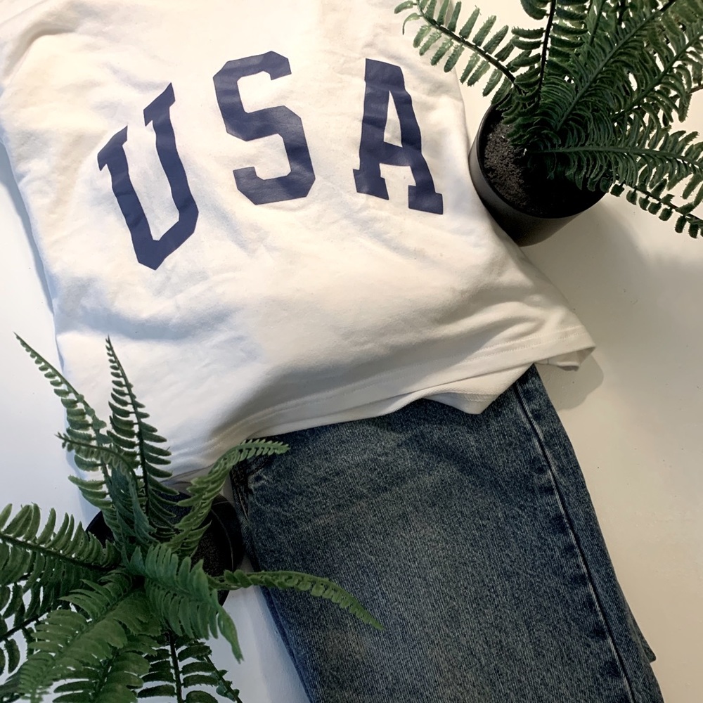 USA CROPPED SWEATSHIRT